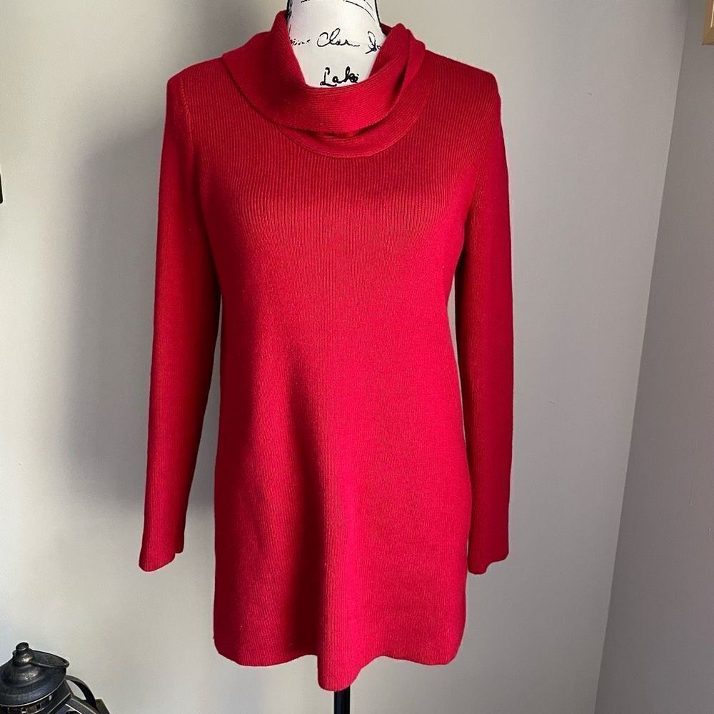 J. JILL Cowl Neck Sweater Red XS